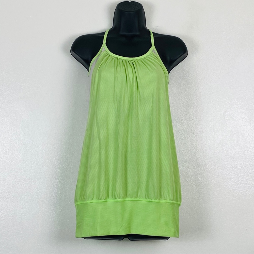 Lululemon No Limits Tank Top  Built in Bra Green - Picture 3 of 11